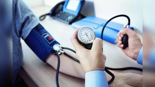 Person checking blood pressure